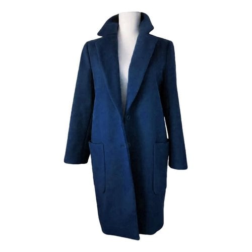 Pre-owned Bianco Coat In Blue