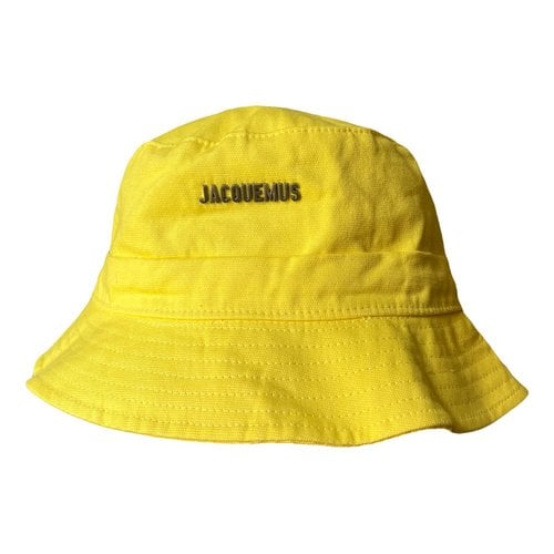 Pre-owned Jacquemus Le Bob Gadjo Hat In Yellow
