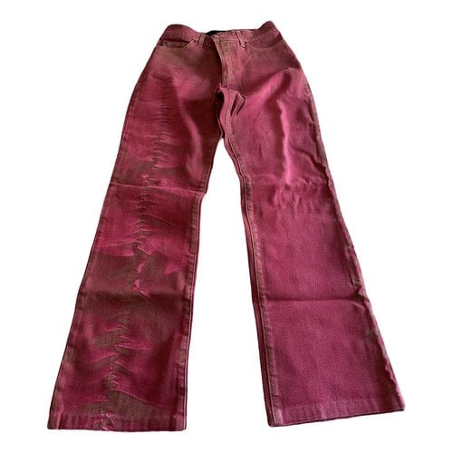 Pre-owned Just Cavalli Straight Jeans In Red