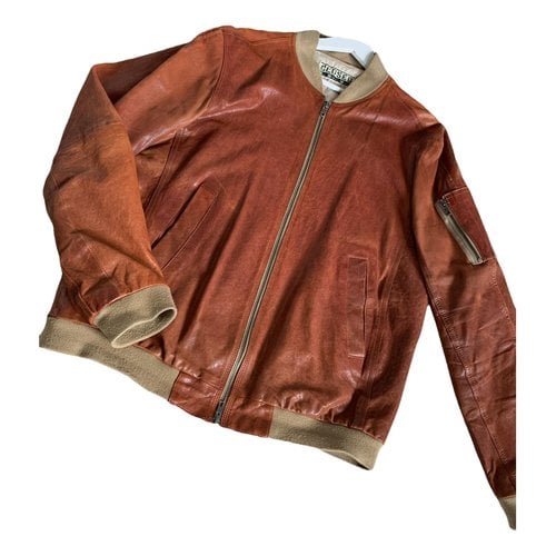 Pre-owned Closed Leather Jacket In Beige