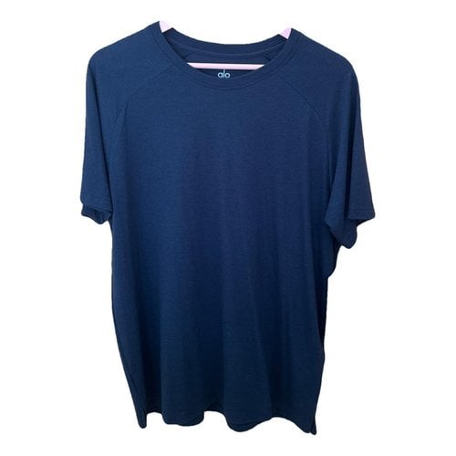Pre-owned Alo Yoga T-shirt In Blue