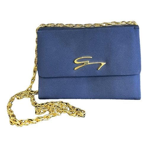 Pre-owned Genny Silk Clutch Bag In Blue