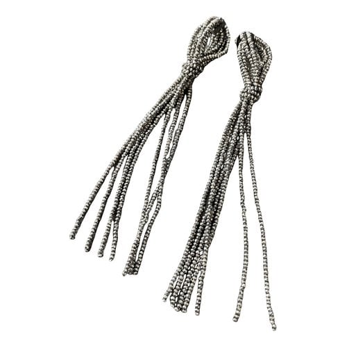 Pre-owned Brunello Cucinelli Earrings In Grey