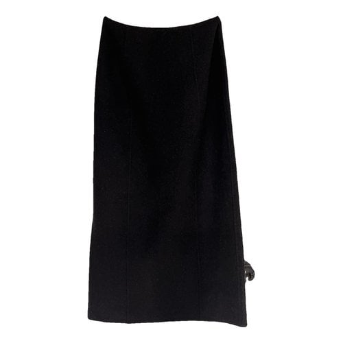 Pre-owned The Row Wool Maxi Skirt In Black
