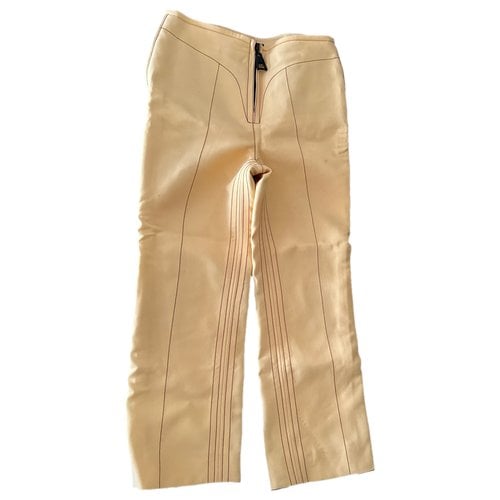 Pre-owned Louis Vuitton Trousers In Yellow