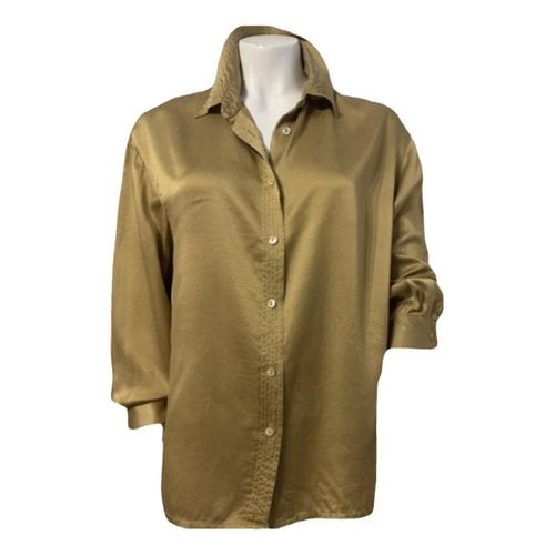 Pre-owned Luisa Spagnoli Silk Shirt In Gold