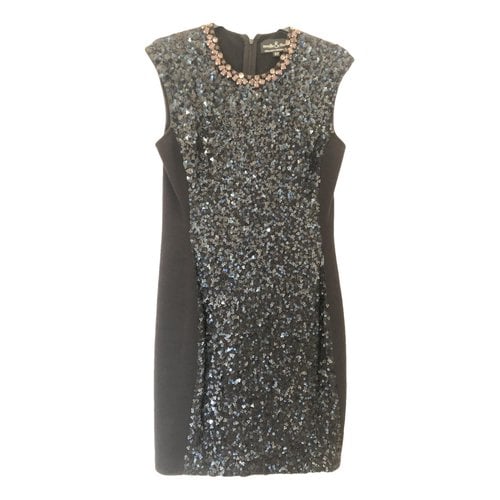 Pre-owned Needle & Thread Glitter Mini Dress In Black