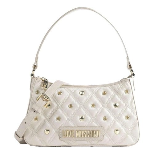 Pre-owned Moschino Love Leather Crossbody Bag In White