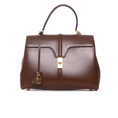 Pre-owned Celine Sac 16 Leather Handbag In Brown