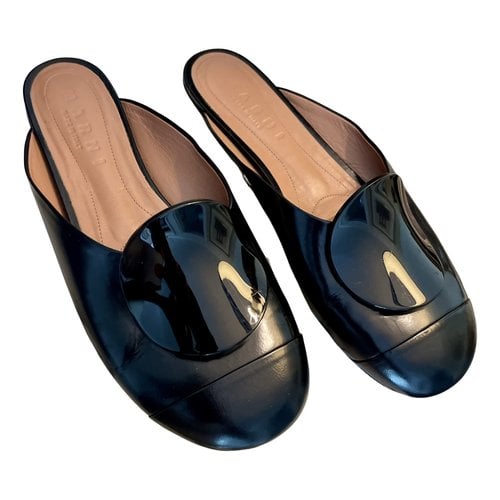 Pre-owned Marni Leather Mules & Clogs In Black