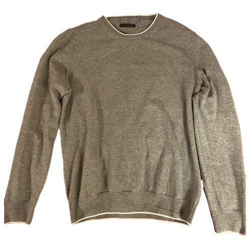 Pre-owned Canali Cashmere Pull In Grey