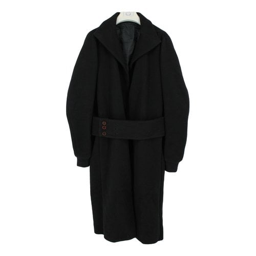 Pre-owned Rick Owens Cashmere Coat In Black