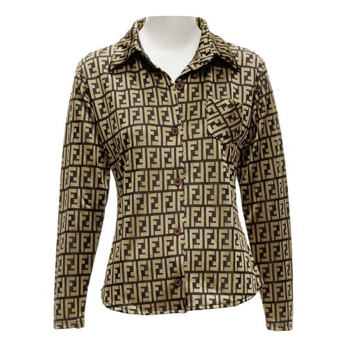 Pre-owned Fendi Blouse In Gold