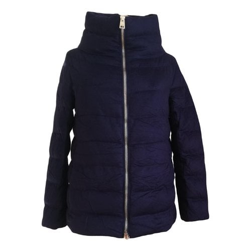 Pre-owned Herno Cashmere Puffer In Navy