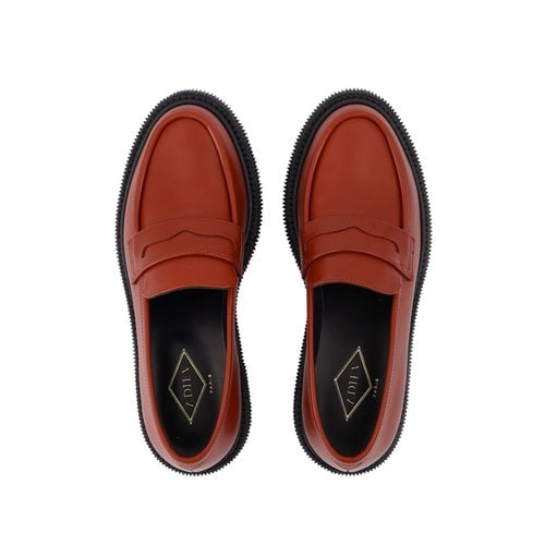 Pre-owned Adieu Leather Flats In Red