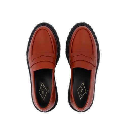 Pre-owned Adieu Leather Flats In Red