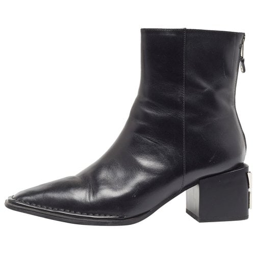 Pre-owned Alexander Wang Leather Boots In Black
