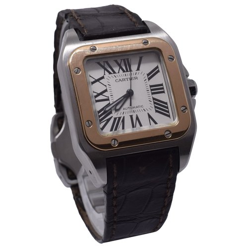 Pre-owned Cartier Santos 100 Watch In Multicolour