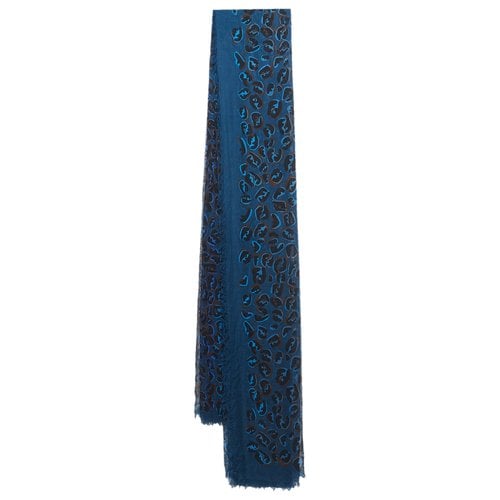 Pre-owned Fendi Silk Scarf In Blue