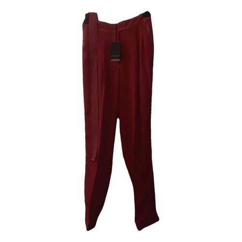 Pre-owned Ermanno Scervino Carot Pants In Red