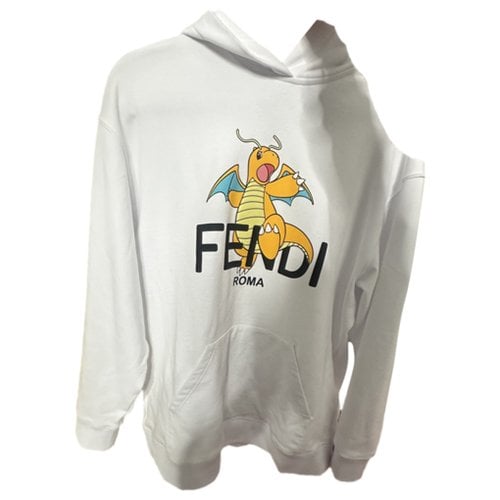 Pre-owned Fendi Sweatshirt In White