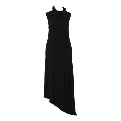 Pre-owned Max & Co Wool Maxi Dress In Black