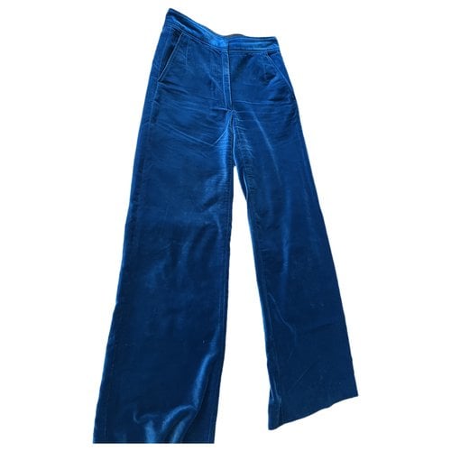 Pre-owned Dries Van Noten Velvet Chino Pants In Turquoise