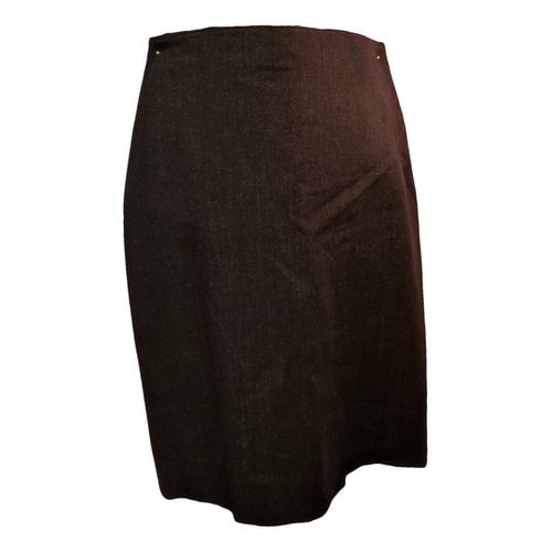 Pre-owned Marella Linen Mid-length Skirt In Brown