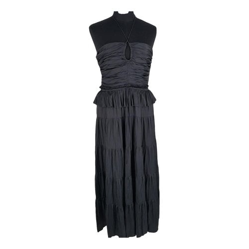 Pre-owned Ulla Johnson Silk Mid-length Dress In Black