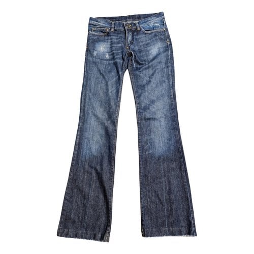 Pre-owned Mangano Bootcut Jeans In Blue