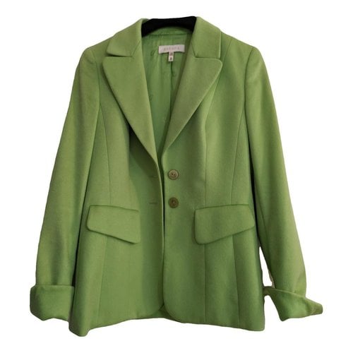 Pre-owned Escada Cashmere Coat In Green