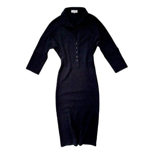 Pre-owned Ter Et Bantine Wool Mid-length Dress In Black