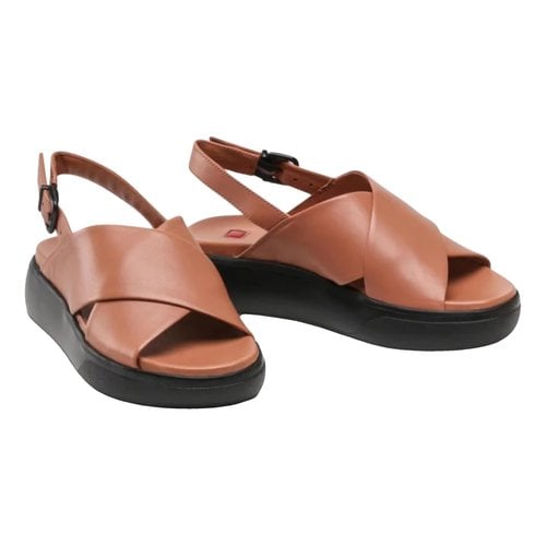 Pre-owned Hogl Leather Sandal In Beige