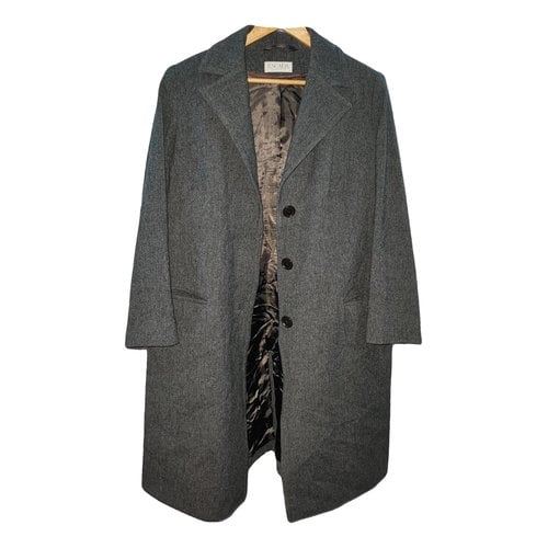 Pre-owned Escada Linen Coat In Grey