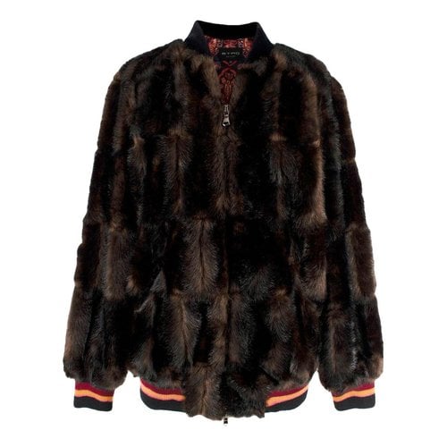 Pre-owned Etro Faux Fur Jacket In Brown