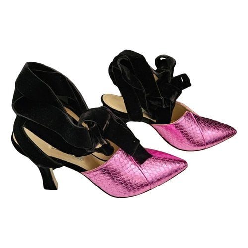 Pre-owned Attico Leather Heels In Pink