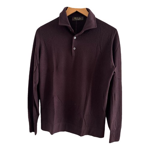 Pre-owned Loro Piana Cashmere Pull In Burgundy