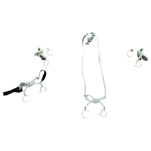 Pre-owned Dior Crystal Jewellery Set In Silver