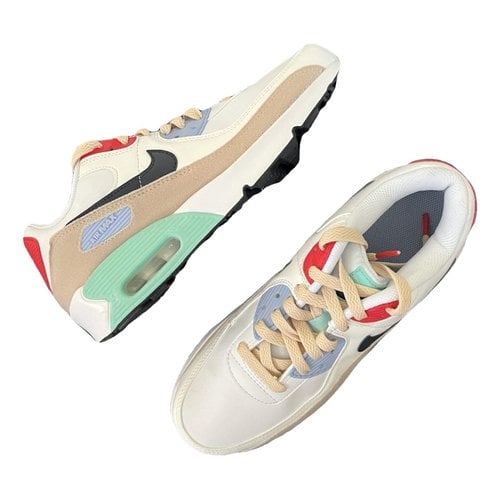 Pre-owned Nike Air Max 90 Leather Trainers In Multicolour