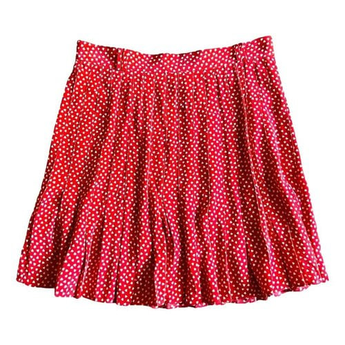 Pre-owned Whistles Silk Mini Skirt In Red