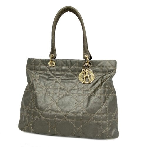 Pre-owned Dior Cloth Tote In Grey
