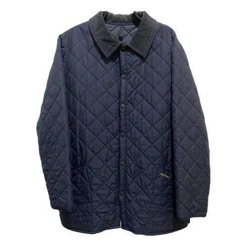 Pre-owned Barbour Puffer In Navy