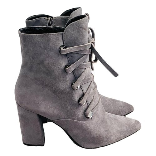 Pre-owned Bruno Premi Leather Boots In Grey