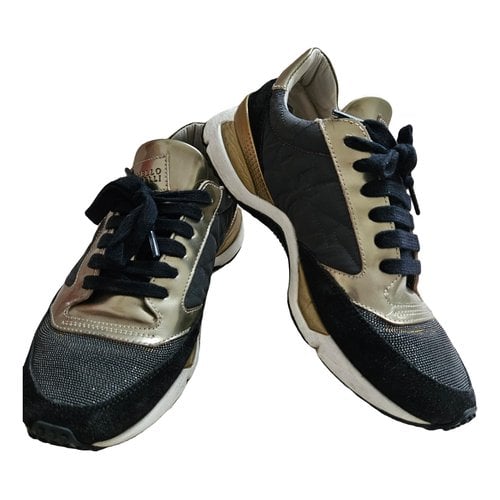 Pre-owned Brunello Cucinelli Cloth Trainers In Anthracite