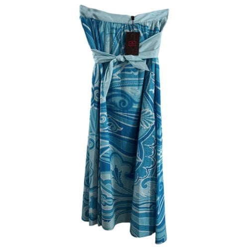 Pre-owned Etro Maxi Skirt In Turquoise