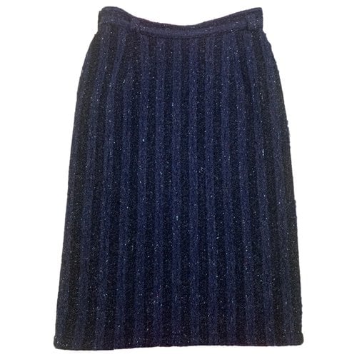 Pre-owned Versace Wool Skirt Suit In Blue