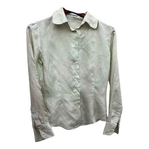 Pre-owned Angel Schlesser Silk Shirt In Ecru