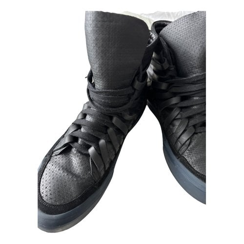 Pre-owned Damir Doma High Trainers In Black