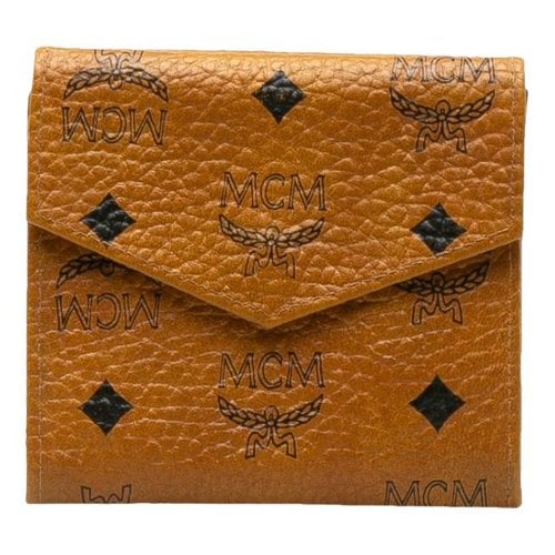 Pre-owned Mcm Cloth Wallet In Brown