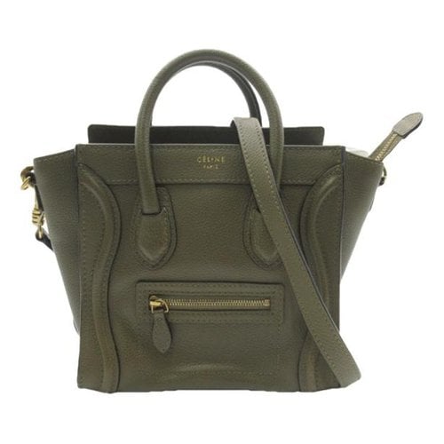 Pre-owned Celine Leather Crossbody Bag In Green